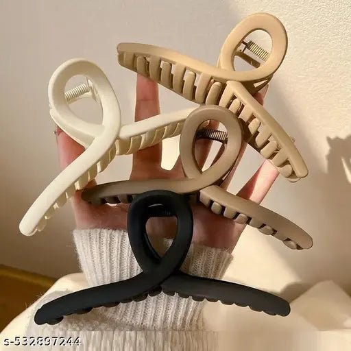 1 pcs Colourfull Matte Finish T design Strong Structure Hair Claw for Women - DIOEX