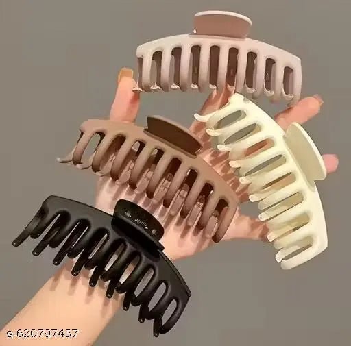 1 Pcs Large Hair matte Claw very strong product for girls and women hair Claw . Large Hair Claw Clip Matte Coffee Color Hair Clutures For Thick & Thin Hair Pack of 4 pcs(SAME COLOR) - DIOEX