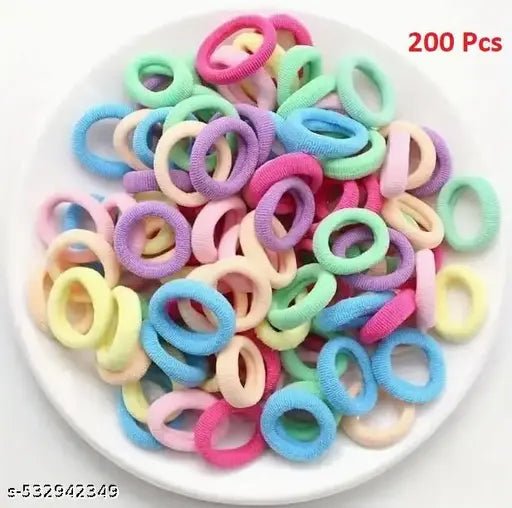 200 PCS Premium Elastic Hair Rubber Bands – Durable, Stretchy, and Secure for All Hair Types - DIOEX