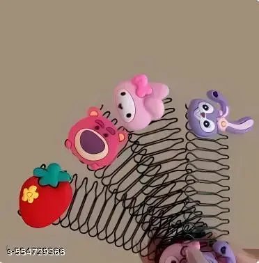 4pc Stretchable Invisible Flower Hair Clips - U Shape Hair Finishing Fixer Comb|,Stretchable Hair Pin - DIOEX