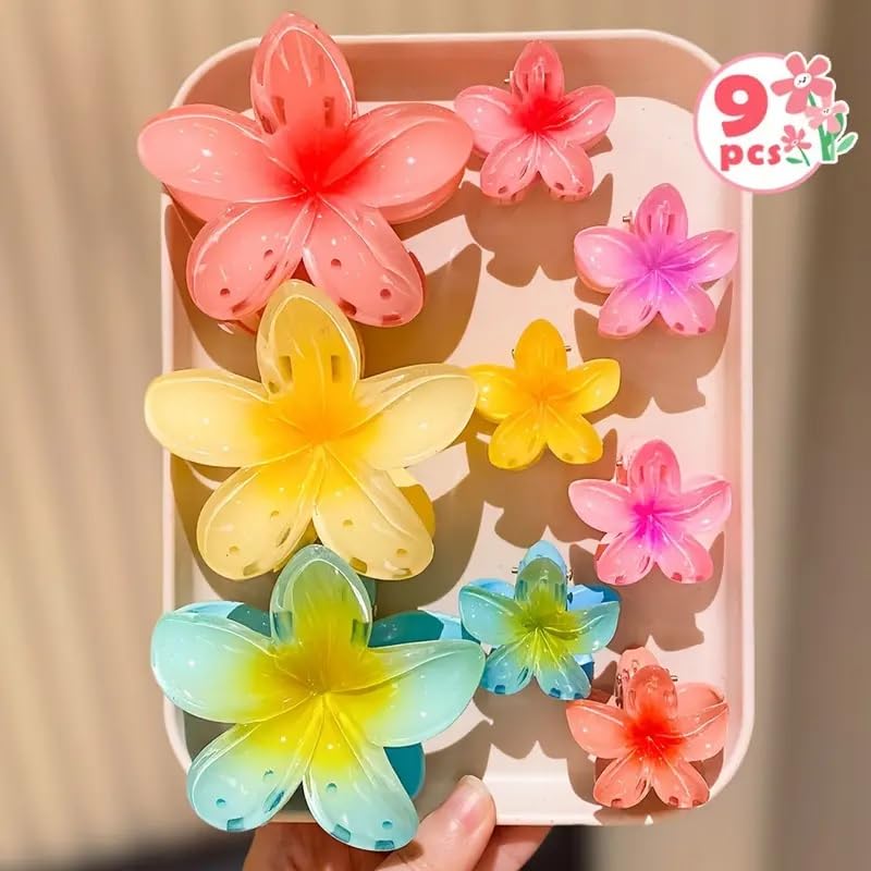 9 pcs flower claw clip Flower Hair Clips - DIOEX