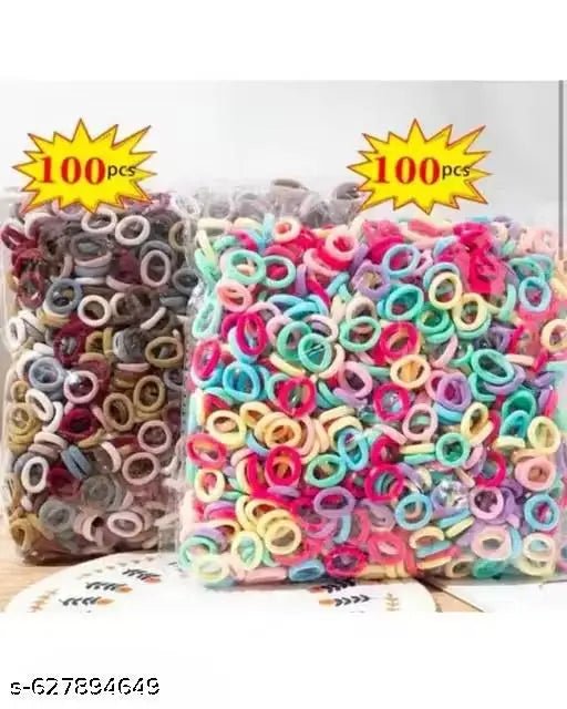 Beautiful Women Hair Accessories rubber,Kids Fashion Hair Accessories Colorful Basic Elastic Hair Band for Girls Ponytail Hold Scrunchie Rubber Bands 200pic - DIOEX
