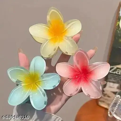 Flower hair claw clip for women and Girls pack of 3 pcs - DIOEX