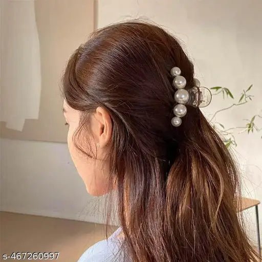 Hair Clip claw 2 pcs big size pearl design plastic hair accessories - DIOEX