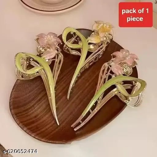 Hair Clips Claw for Women Flower Lily 1 Pcs Large Non - Slip Strong Metal Hair Clips Sparkly Hold Hair Jaw Clips Cute Hair Claws Big Clips Cute Hair Clip Multicolor - DIOEX
