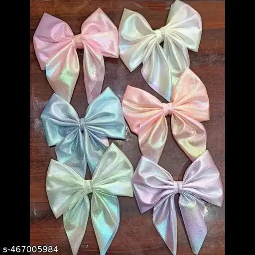 HAIR CLIPS FOR GIRLS AND WOMEN PACK OF 6 (ASSORTED DESIGN) Multicolor color Fabric Juttu clipu / Jada Clipu/Juttu Kliplu / Jada Klipu/Juttu pinu / Jada Pinu/Jada Billa/Muti kilippukal& Muti pinkal//mudi clippukalum mudi pinnukalum/Hair klip‌galu mattu Hai - DIOEX