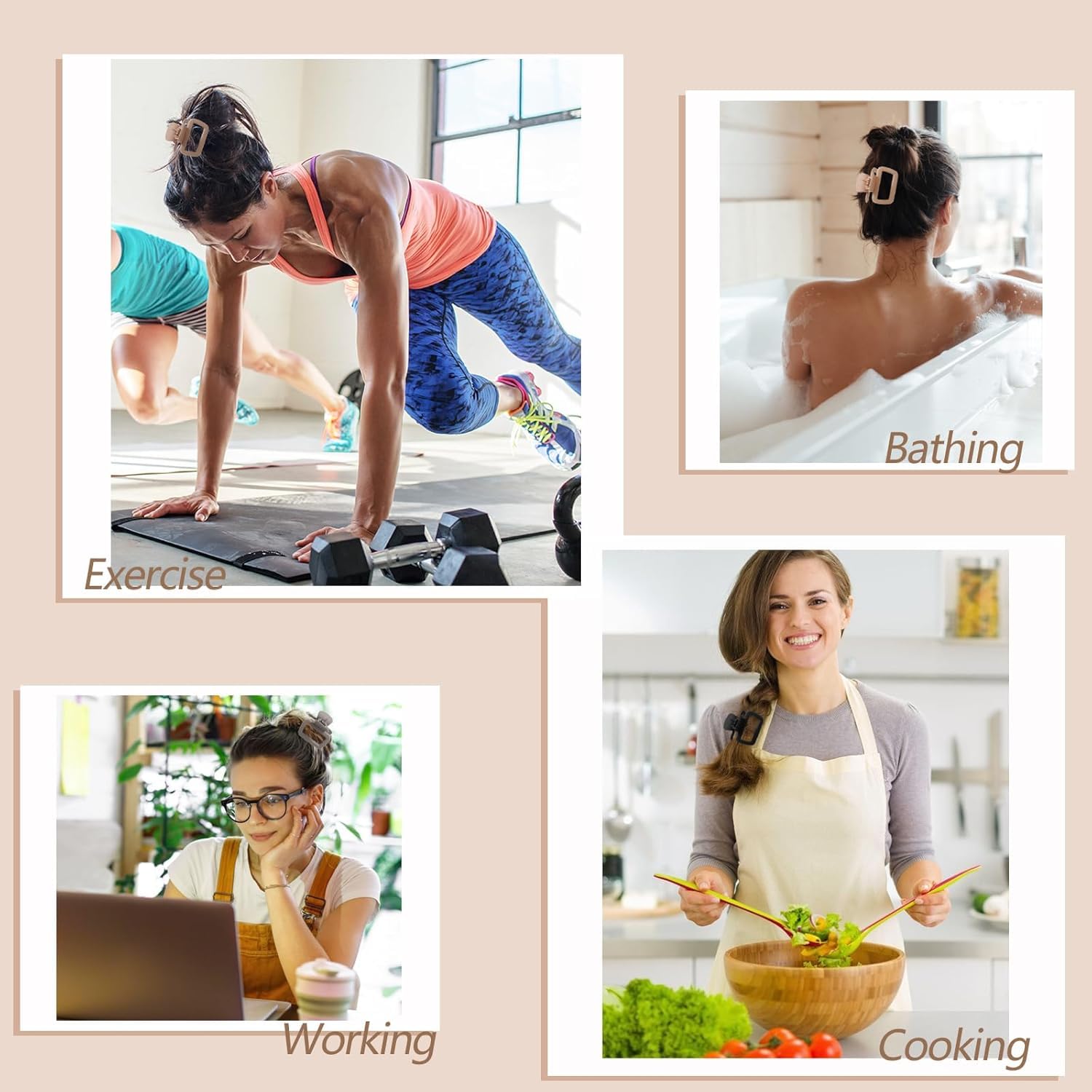 Matte Square Hair Claw Clip 1 Pcs - DIOEX