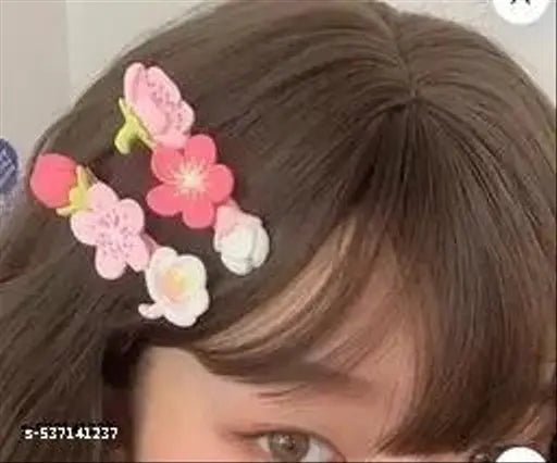 PACK OF 2 PCS Sweet Pink Peach Blossom Hair Clips, Spring Pink Flower Hair Clips, Flower Bangs Barrettes, Mini Resin Hairpin, Hair Accessories. - DIOEX